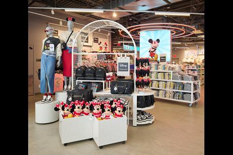 Disney products on display in Primark Orlando store
